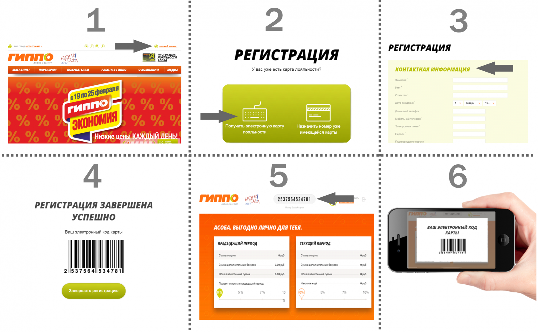 Карта асоба гиппо регистрация