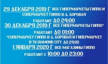 Режим работы гипермаркетов 